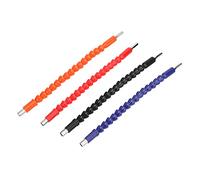 Fafeicy 4PCS Flexible Shaft Bit Extension Hex Shank 6.35mm 1/4in Flexible Drill Bit Holder Screwdriver Extension 295mm 11.6in Soft Plastic for Small Wrenches Hand Drills Air
