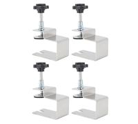 Fafeicy 4Pcs Stainless Steel Drawer Fixing Clips Drawer Front Installation Clamps Adjustable Holder for Woodworking Cabinet Cupboard Installation Tool