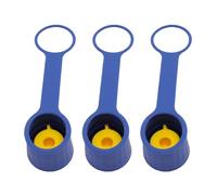 Fafeicy 5 Gallon Water Jug Cap, 3Pcs Reusable Silicone Replacement Lids Leakage Proof, Fits 55 to 60mm Standard Screw Crown Top for 2/3/4/5 Gal Bottles, Dark Blue