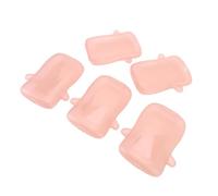 Fafeicy 5 Pcs Squeeze Proof Pouch Holder, No Squeeze Juice Box Anti Squeeze Food Pouch with Leak Proof Design for Baby Infant Feeding (Pink)