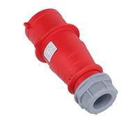 Fafeicy 5 Pin Industrial Plug Aviation Connector 3P+N+E 32A AC 220-380V 240-415V IP44 Nylon Brass Straight Plug Inline Panel Mount for Industry Airport Station