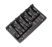 Fafeicy 5 String Bass Bridge, Zinc Alloy Construction with Adjustable Saddles for Electric Bass Guitar, Ideal for Upgrading Jazz Precision Models (Black)