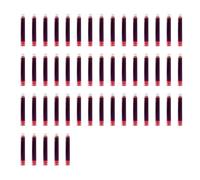 Fafeicy 50 Pieces Fountain Pen Ink Cartridges Dark Blue Black Red 0.9ml Capacity 50mm Length 5mm Outer Diameter 3.4mm Bore for Most Fountain Pens Office School Home Writing Supplies (50pcs)