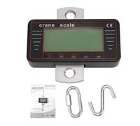 Fafeicy 500kg Crane Scale 1100lb Digital Hanging Scale with 4" LCD Backlight Auto Power Off for Construction Industry Fishing Outdoor Travel Business (500KG- English - Black)