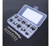 Fafeicy 50pcs 10 Values Voltage Regulator Transistor Assortment Kit with Transparent Box for Electronics Projects