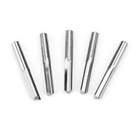 Fafeicy 5PCS 6x22mm Router Cutting Bit, Double Flute Straight Slot CNC PCB Milling Cutter Woodworking Milling Bit CNC Router Bit with Plastic Box