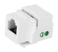 Fafeicy 5Pcs Cat3 RJ11 Telephone Keystone Jack Keystone Phone Jack Inline Coupler Single Port with Dust Cover for Network Engineering Integrated Wiring