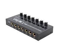 Fafeicy 6 Channel Mixer, Metal Shell with High Fidelity Sound, Portable USB Type C Powered for Guitar, Bass, and Keyboard Stage Use