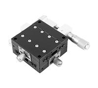 Fafeicy 60x60mm XY Linear Stage Manual Sliding Table Linear Motion Stage Displacement Platform with 0.01mm Accuracy for Optical Equipment Mechanical