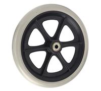 Fafeicy 8 Inch Grey Wheelchair Wheels Replacement Parts with Universal Fit, Skid Resistant Surface, and Ball Bearings for Manual Wheelchairs