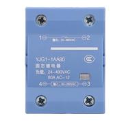 Fafeicy 80A Solid State Relay SSR Module AC80-280V Input AC24-480V Output Single Phase AC to AC with TTL DTL HTL Logic Compatible for Heating Control Packaging Plastic Food Machinery