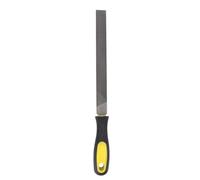 Fafeicy 8in Steel File with Handle, T12 Carbon Tool Steel Vane/Wing, Ergonomic Design, Ideal for Metal Wood Plastic Shaping in Garages Workshops (8-inch fine Teeth Flat File with Handle)