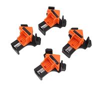 Fafeicy 90 Degree Angle Clamps 4PCS Adjustable Spring Loaded Right Angle Clip Fixer with ABS Plastic and Silicone Covers for Woodworking Furniture Cabinet Assembly