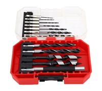 Fafeicy 9pcs Wood Drill Bits 2pcs Auger Bits 1/4" Hex Shank