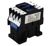 Fafeicy AC Contactor 12A 3P 1NO Silver Contacts Rail Mount Motor Controller with PC Flame Retardant Shell for Power Supply and Distribution Applications