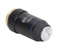 Fafeicy Achromatic 60X Brass Microscope Objective Lens, Brighter Image, Spring, with Versatile Interface for Most Microscopes on the Market, Biology Laboratory
