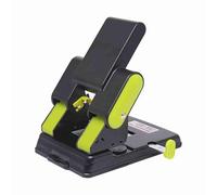 Fafeicy Adjustable 2 Hole Paper Punch 70mm/80mm Heavy Duty Metal Hole Puncher with 70 Sheet Capacity 6mm for A4 A3 A5 A6 B4 B5 B6 B7 Notebook Scrapbook (Green)