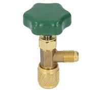 Fafeicy Air Conditioning Refrigerant Valve Copper Refrigerant Tank Valve 1 4in SAE Connector 1 2in Opening Screw Proof Design for AC Repair HVAC Technicians