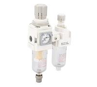 Fafeicy Air Filter Regulator Lubricator Combo G1/4in Pneumatic Air Pressure Regulator with Water Oil Separator for Tool Lubrication