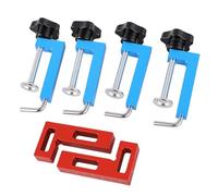 Fafeicy Aluminum Alloy Corner Clamp, 90 Degree Right Angle Positioning Square Set, Woodworking Clamps for Cabinet Door Picture Frame Furniture Assembly