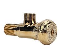 Fafeicy Angle Stop Valve, G1/2 Copper Water Shut Off Valve for Cold Hot Water, Compact Design for Bathroom and Toilet (D)