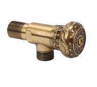 Fafeicy Angle Stop Valve, G1/2 Copper Water Shut Off Valve for Cold Hot Water, Compact Design for Bathroom and Toilet (C)