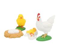 Fafeicy Animal Life Cycle Model Toy Highly Simulation Children Learning Model Toy 2 Types Chick Tortoise Life Cycle Kids (Chicken growth cycle)