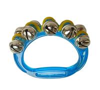 Fafeicy Band Wrist Bell, Plastic Jingle Ankle Percussion Instrument, Early Music Education Toy for Kids and Music Groups (Blue)