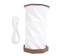 Fafeicy Bedside Table Lamp,Rotating Foldable Paper Lantern Dimmable Touch Lamp Light for Home Office Bedroom Living Room Wood Color