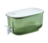 Fafeicy Beverage Drink Dispenser Cold Kettle, Food Grade PET Water Container with Faucet, Large Capacity, Sealed Valve and Bottom Tilt Design, for Home Party Office Use 14 to 149°F (Green)