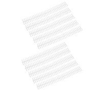 Fafeicy Binding Spines Glossy Adhesion 10Pcs 30 Holes Plastic Strip for Loose Leaf 1/2in Diameter for Easy Compilation (Transparent Color)
