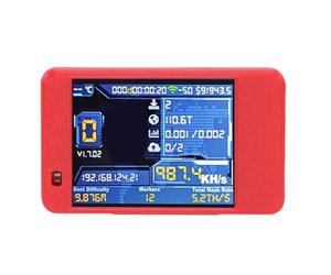 Fafeicy Bitcoin Miner, DOWD V3 WiFi MCU with 2.8 Inch Touchscreen, 1060 KH/s Hashrate, Plug and Play, Supports Bluetooth and WiFi, for BTC Mining Random Lottery Mode (Red)