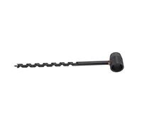 Fafeicy Black Manual Auger Drill, High Hardness Carbon Steel Survival Drill, Portable Hand Auger for Wilderness Camping and Woodworking (10-230mm)