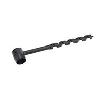 Fafeicy Black Manual Auger Drill, High Hardness Carbon Steel Survival Drill, Portable Hand Auger for Wilderness Camping and Woodworking (16-230mm)