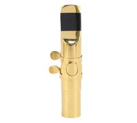 Fafeicy Brass Tenor Alto Sax Mouthpiece Professional Metal Mouthpiece with Cap and 5 Flat B Key Kit for Beginners and Advanced Players