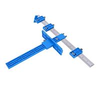 Fafeicy Cabinet Hardware Jig Punch Locator Guide Drill Sleeve Drawer Pull Tool with Adjustable L Bracket and Top Screws for Eliminating Drilling Mistakes