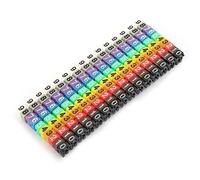 Fafeicy Cable Marker Set, 150 Pieces, Wire Number Labels for 1.5mm² Cables, Clip-On Design, 10 Colours, C-Shape