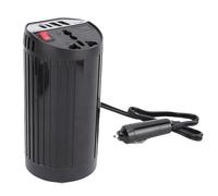 Fafeicy Car Inverter 12V to 200W, 4 USB Ports with 24W PD QC Fast Charging, Cigarette Lighter Socket for Laptop Smartphone Power Supply