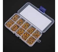 Fafeicy Ceramic Capacitor Kit 500 Pcs Assortment 0.1uF-10uF 50V, Multilayer Machined Capacitors for Electronics Projects with Plastic Storage Box