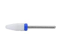 Fafeicy Ceramic Nail Drill Bit Corn Head, 6mm Nail Drill Bit with Intersecting Stripes, 2.35mm Shank for Carving Polishing Reshaping, Lightweight Tool for Salon Home Use (#3)