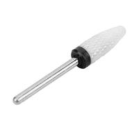 Fafeicy Ceramic Nail Drill Bit Corn Head, 6mm Nail Drill Bit with Intersecting Stripes, 2.35mm Shank for Carving Polishing Reshaping, Lightweight Tool for Salon Home Use (#1)
