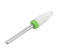 Fafeicy Ceramic Nail Drill Bit Corn Head, 6mm Nail Drill Bit with Intersecting Stripes, 2.35mm Shank for Carving Polishing Reshaping, Lightweight Tool for Salon Home Use (#2)