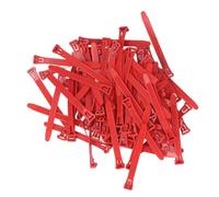Fafeicy Chicken Leg Rings 1-100 Numbered Tags Reusable for Duck Chicks Pigeons Goose 100 Pcs Pp Material (Red)