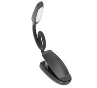 Fafeicy Clip On Light, 6 LED USB Rechargeable Desk Lamp with 360° Flexible Gooseneck 3 Light Modes, for Reading in Bed 2.8in Mini Size 85g