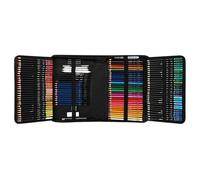 Fafeicy Colored Pencils Art Set 182PCS Oil Based Water-Soluble Drawing Kit | Professional Sketching Supplies with 12 Graphite Pencils, 3 Charcoal Sticks, Portable Zipper Case, Non- Wood, for Adult