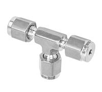 Fafeicy Compression Ferrule Tee, 316 Stainless Steel Equal Diameter (F1/8) | Double Ferrule Connection, Reusable, No Welding, Oil/gas/water Medium, 0.1-15MPa, ≤450℃