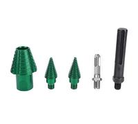 Fafeicy Cone Log Splitting Drill Bit Wood Splitting Drill Bit Kit Detachable Log Splitter with Square & 5 Pit Shank for Camping Home Firewood Preparation