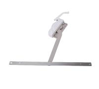 Fafeicy Contour Single Arm Operator Kit, Left Hand Window Crank Replacement with White Folding Handle and Roller Rail for PVC Wood Aluminum Casement Window