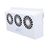 Fafeicy Coolant Fan, Car Ventilation 3 Head Plug Heads with Solar Energy and Play Deodorizing 4500 RPM to the Automotive Office of the House (White)