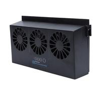 Fafeicy Coolant Fan, Car Ventilation 3 Head Plug Heads with Solar Energy and Play Deodorizing 4500 RPM to the Automotive Office of the House (Black)
